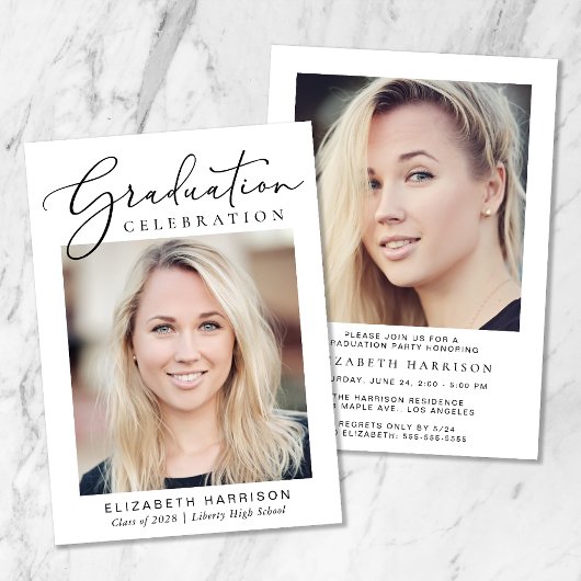 フォトスモダンクリプト卒業パーティー 招待状