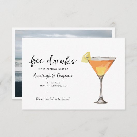 フォトスモダンクリプト結婚式の日付の保存 (正面/裏面)