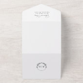 フォトスモダンクリプトQRコードRSVP結婚's オールインワン招待状 (外側)