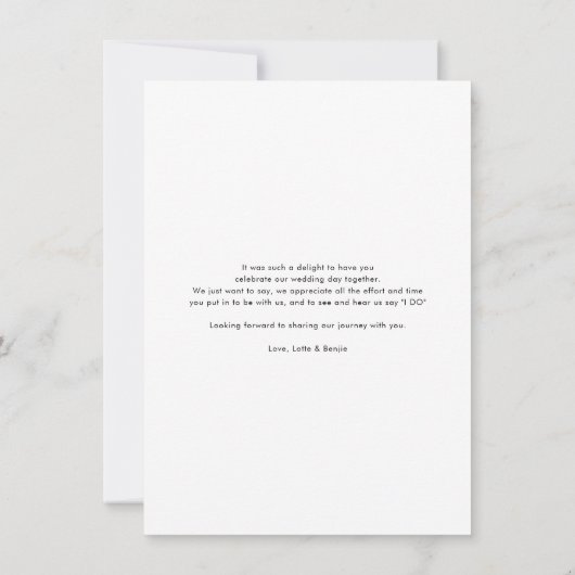 フォトスモダンクリプ結婚トの サンキューカード (裏面)