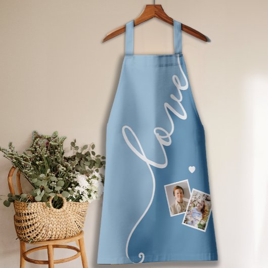 フォトスモダンスタイリッシュクリプト(青) エプロン