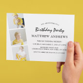 フォトスモダントリップコラージュ |任意の年齢 |誕生日 招待状