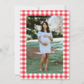 フォトスライスイタリアンベビーピザベビーシャワー 招待状 (裏面)