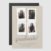 フォトス数々のナップスモダントの卒業 マグネット招待状 (正面/裏面)