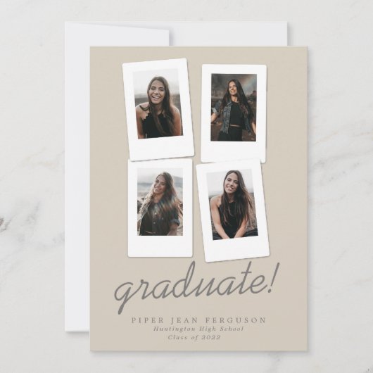 フォトス数々のナップスモダントの卒業 案内状 (正面)