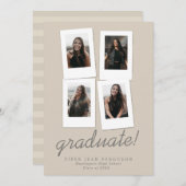 フォトス数々のナップスモダントの卒業 案内状 (正面/裏面)