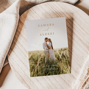 フォトス素朴エレガントクリプト結婚式招待状 招待状