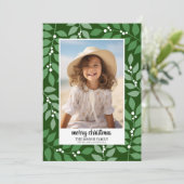 フォトス縁どクリプト付きボタニカルメリークリスマス シーズンカード (スタンド正面)