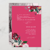 フォトセライズフローラエレガントな結婚式 招待状 (正面/裏面)