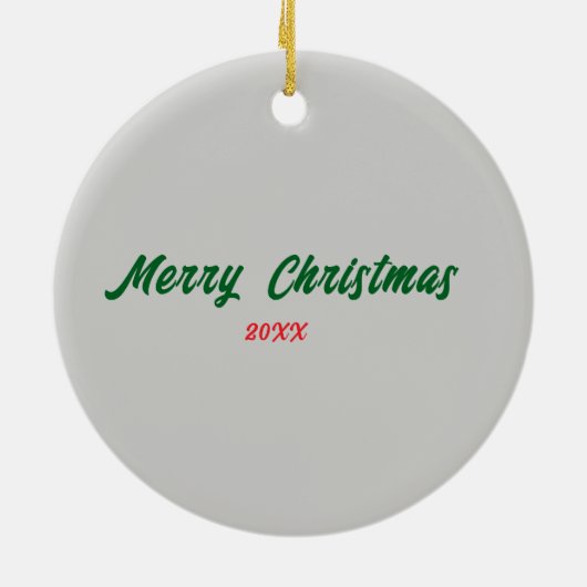 フォトセラミックオーナメント-パーソナライズされたクリスマス セラミックオーナメント (裏面)