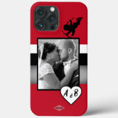 フォトセル電話ケースホワイトハートグラフィックHAMbWG Case-Mate iPhoneケース (裏面)