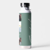 フォトセージ緑の卒業スクリプモダントエレガント ウォーターボトル (左面)