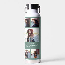 フォトセージ緑の卒業スクリプモダントエレガント ウォーターボトル