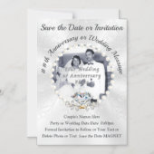 フォトセーブザデートマグネット結婚または記念日 マグネット招待状 (正面)