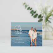 フォトセーブ・ザ・デート案内はがき 案内ポストカード (スタンド正面)