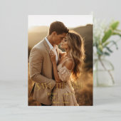 フォトセーブ・ザ・デート案内 箔招待状 (立ち正面)