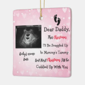 フォトソノグラム妊娠超音波告知 セラミックオーナメント (左)