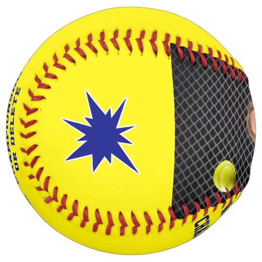 フォトソフトボール，ソフトボール選手のシニアギフト ソフトボール (正面左)