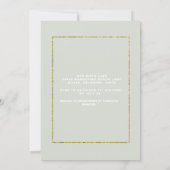 フォトソフトミント葉ベビーシャワー招待状 招待状 (裏面)