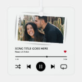 フォトソングアルバムカップル休日 メタルオーナメント (裏面)