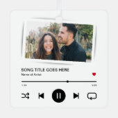 フォトソングアルバムカップル休日 メタルオーナメント (正面)