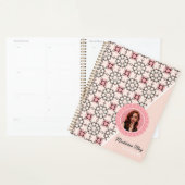 フォトソーシャルで豪華なピンクとブラックパターン プランナー手帳 (ディスプレー)
