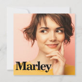 フォトソーシャルノテカードプロフェッショナルシンプルかわいいおもしろい ノートカード (裏面)