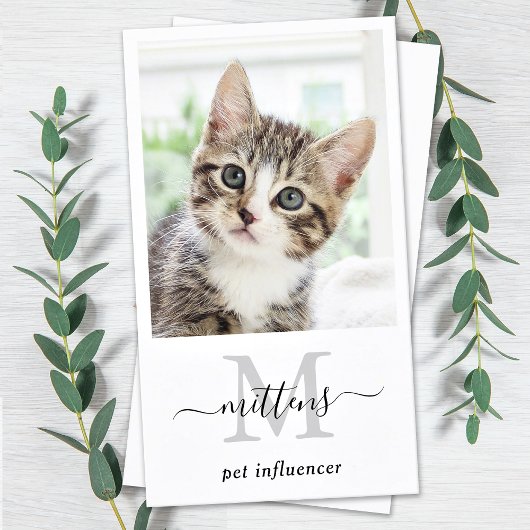 フォトソーシャルパーソナライズされたメディアのモノグラムQRコード 名刺