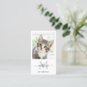 フォトソーシャルパーソナライズされたメディアのモノグラムQRコード 名刺 (スタンド正面)