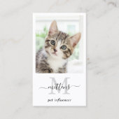 フォトソーシャルパーソナライズされたメディアのモノグラムQRコード 名刺 (正面)