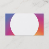 フォトソーシャルメディアのインフルエンサーのラウンドヘッドショット 名刺 (裏面)