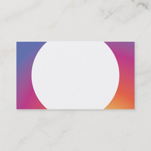 フォトソーシャルメディアのインフルエンサーのラウンドヘッドショット 名刺 (裏面)