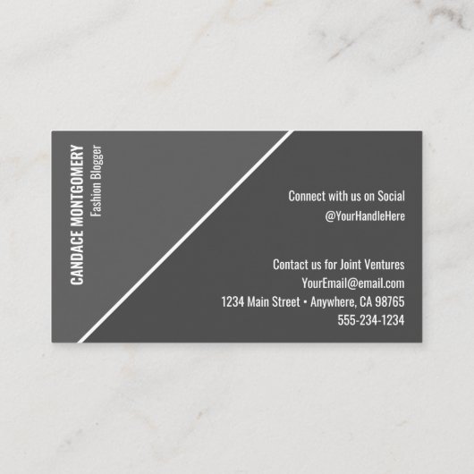 フォトソーシャルメディアのインフルエンサー 名刺 (裏面)