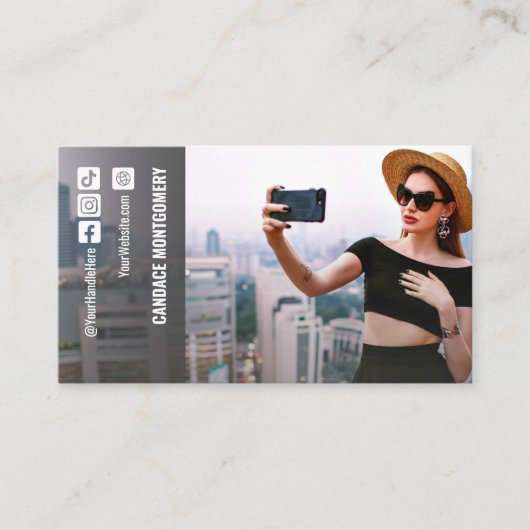 フォトソーシャルメディアのインフルエンサー 名刺 (正面)