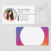 フォトソーシャルメディアのラウンドヘッドショット 名刺 (正面/裏面)