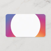 フォトソーシャルメディアのラウンドヘッドショット 名刺 (裏面)