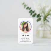 フォトソーシャルメディアインスタグラムヘッドショットサークル 名刺 (スタンド正面)