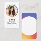 フォトソーシャルメディアインスタグラムヘッドショットサークル 名刺 (正面/裏面)