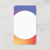 フォトソーシャルメディアインスタグラムヘッドショットサークル 名刺 (裏面)