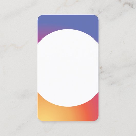 フォトソーシャルメディアインスタグラムヘッドショットサークル 名刺 (裏面)