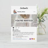 フォトソーシャルメディアバルミツワーまたはバー(ユダヤ教の)バル・ミツバー 招待状 (スタンド正面)