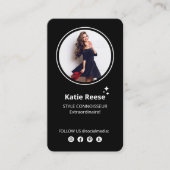 フォトソーシャルメディアブラック 名刺 (正面)