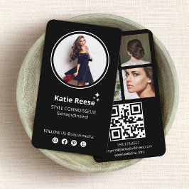 フォトソーシャルメディアブラック 名刺