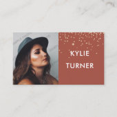 フォトソーシャルメディア錆金ゴールドグリッターQRコード 名刺 (正面)