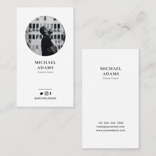 フォトソーシャルモダンメディア名刺 名刺 (正面/裏面)