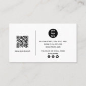 フォトソーシャルモダンメディアQRコードのビジネスロゴ 名刺 (裏面)