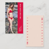 フォトタイドプールビキニバリスタダブルナンバーコーヒー ロイヤリティカード (正面/裏面)