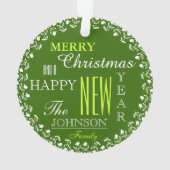 フォトタイポグラフィクリスマスオーナメント オーナメント (裏面)