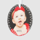 フォトタイポグラフィクリスマスオーナメント オーナメント (正面)
