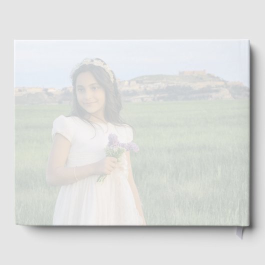 フォトタイポグラフィファーストホーリーコミュニオン – Guest Book ゲストブック (裏面)